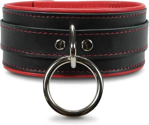 Vista 10 de Melanie Collar Latigo Leather Lambskin O-Ring Handmade Padded Leather Collar