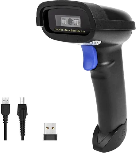 Vista 9 de NETUM Escáner de código de barras Bluetooth, compatible con función inalámbrica y Bluetooth de 2.4G y conexión con cable, conecta teléfono