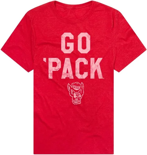 Vista 23 de Campus Lab Official NCAA Distressed Spirit Phrase Collegiate Classic Ring-Spun T-Shirt Unisex for Men & Women Collection