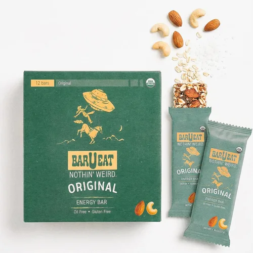 Vista 9 de BAR U EAT Barra energética sin gluten, alta fibra, ingredientes alimentarios reales, sin aceite, orgánico, sin azúcar artificial, aperitivos