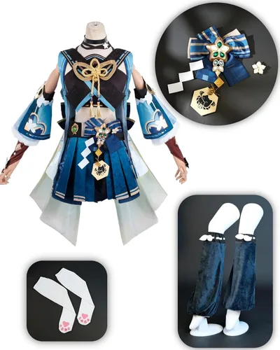 Vista 4 de NSPSTT Genshin Impact Cosplay - Disfraz de todos los personajes, juego completo, disfraz de Halloween para mujeres y hombres