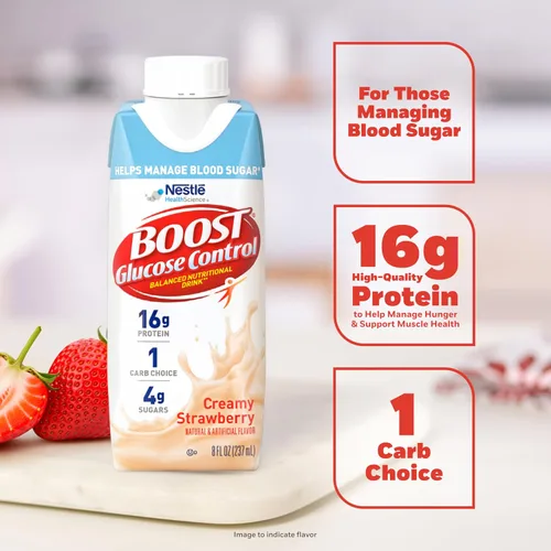 Vista 3 de Boost, Botella de plástico control de glucosa de 8 onzas líquidas (24 unidades)