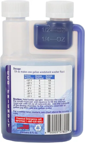 Vista 2 de Qwix Mix Rain Shield - Líquido concentrado para lavaparabrisas, 1 botella hace 32 galones, repele la lluvia