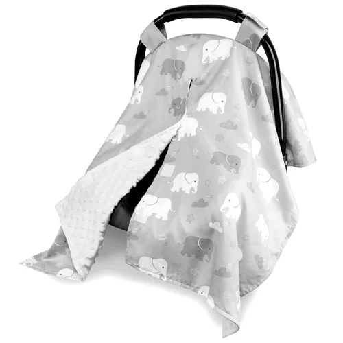 Vista 9 de TANOFAR Funda para Asiento de Coche para Bebé, Toldo para Asiento de Coche con Apertura Peekaboo para Bebés, Toldo Suave y Transpirable para Hoja