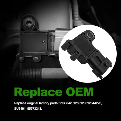 Vista 6 de MAP Sensor 55573248 Colector de presión de aire absoluta – Sensor MAP Interruptor de admisión de aire compatible con GMC 07-13 Sierra 1500; Buick