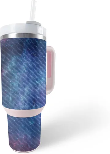 Vista 28 de MightySkins - Funda de fibra de carbono compatible con el vaso Stanley The Quencher H2.0 FlowState de 40 onzas, vida útil, acabado de fibra