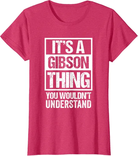 Vista 7 de It's A Gibson Thing You would Not Understand - Camiseta con nombre familiar, Negro, S