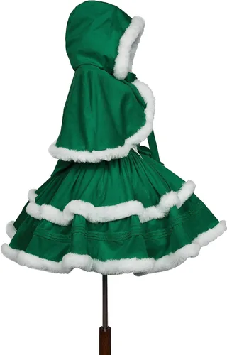 Vista 4 de ZZEQYG Vestidos de Navidad para mujer, color sólido, a la moda, cálido, vestido halter con capa
