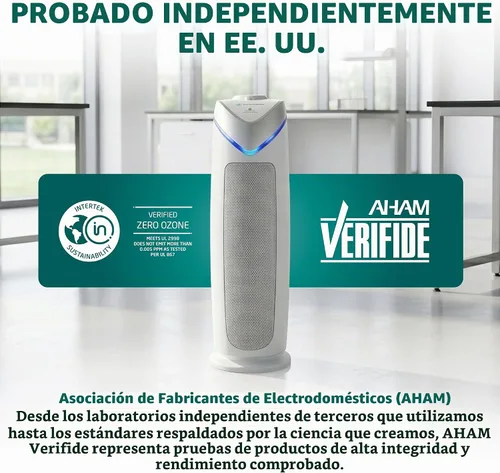 Vista 7 de GermGuardian Purificador de aire HEPA – Purificador de aire para habitación grande para dormitorio, oficina, dormitorio y hogar – Filtros de caspa