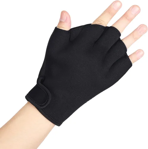 Vista 6 de 1 Pair Swimming Gloves Aquatic Swim Training Gloves Neoprene Webbed Gloves Fitness Water Resistance Glove for Men Women Children Unisex