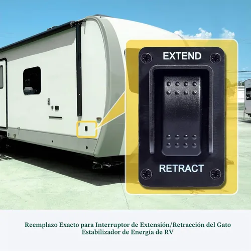 Vista 4 de 387874 Interruptor estabilizador de potencia con reemplazo de arnés para componentes de remolque Lippert 12V Extender Retract para gatos