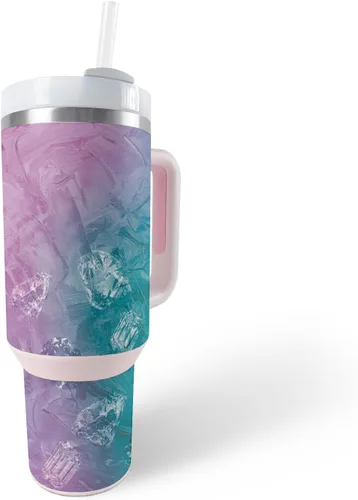 Vista 7 de MightySkins Skin - Vaso de vinilo compatible con Stanley The Quencher H2.0 FlowState de 40 onzas, Crazy Tikis, protectora, duradera y única, fácil