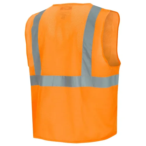 Vista 7 de Pioneer Hi Vis - Chaleco de seguridad de malla para hombres y mujeres, cinta reflectante, clase 2, tráfico, seguridad pública, seguridad