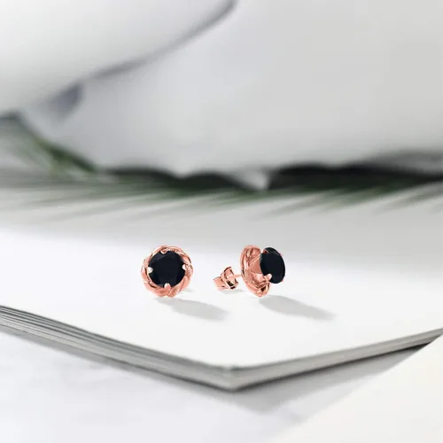Vista 389 de Gem Stone King Aretes de plata de ley 925 de 0.236 in con piedra natal redonda para mujer