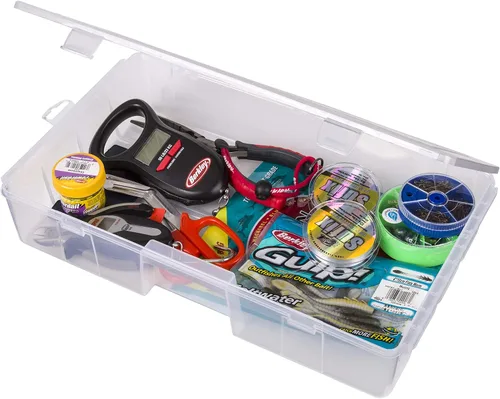 Vista 4 de Flambeau Outdoors 1002 Tuff Tainer, caja de bandeja de aparejos de pesca, incluye [2] divisores Zerust, 6 compartimentos