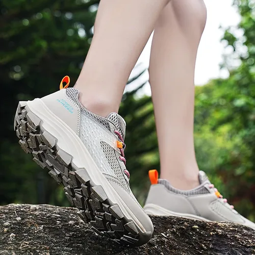 Vista 6 de Zapatos de senderismo para hombre, zapatos de senderismo para mujer, zapatos de senderismo para caminar, senderismo, camping, entrenamiento