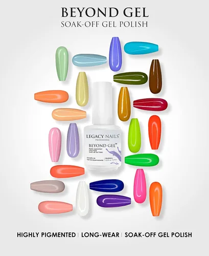 Vista 7 de LEGACY NAILS Professional Beyond Gel Soak-Off Esmalte de uñas – Cobertura completa, altamente pigmentado (BEYOND GEL – ALBA 1/2 oz)