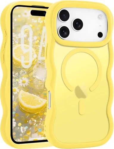 Vista 35 de Pepmune - Funda para iPhone 12 Pro Max con marco ondulado y estructura rígida, color mate claro, cubierta trasera unisex, compatible con Magsafe