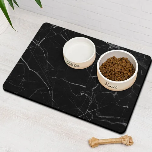Vista 13 de Almohadillas de comida para perros para pisos absorbentes, alfombrilla de comida para gatos - Almohadillas de tazón de perro de secado rápido