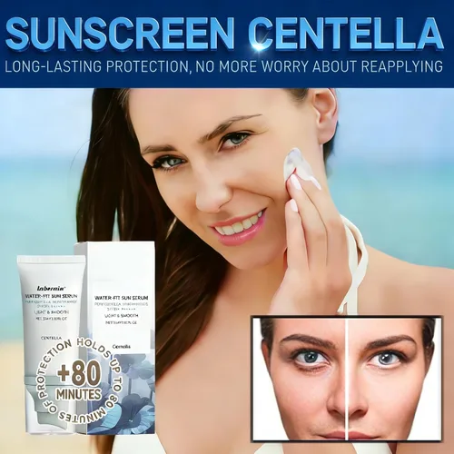 Vista 7 de Centella - Protector solar SPF50+ PA++++, protección de larga duración y suero solar de ajuste al agua, protector solar Madagascar Centella