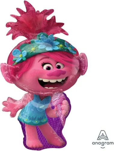 Vista 3 de Amscan - Globos de aluminio, para la colección de fiestas Trolls World Tour, accesorio de fiesta, multicolor, 4º cumpleaños