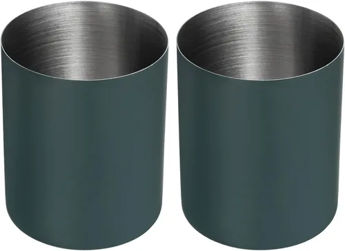 Vista 9 de PATIKIL Portalápices, paquete de 2 soportes para bolígrafos para escritorio, de acero inoxidable, organizador de tazas, soporte para brochas de Negro
