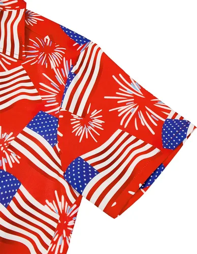 Vista 13 de Camisa hawaiana para hombre, con estampado floral, cómoda, con botones, casual, manga corta, ropa de playa para hombre