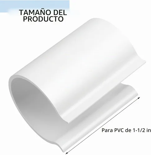 Vista 3 de Jetec 16 clips blancos para cubierta de piscina para tubería de PVC de 1-1