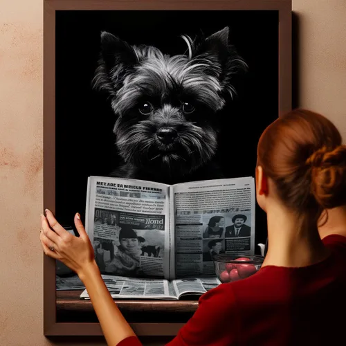 Vista 6 de Thuan Affenpinscher - Póster de lienzo con tus fotos, arte de pared para decoración del hogar, regalo conmemorativo para amantes de las mascotas