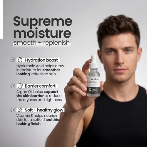 Vista 3 de Natural Outcome Man Skin Supreme Moisture Serum Mens I Mens Suero facial antienvejecimiento de día y noche I Suero de humedad avanzada con ácido