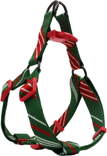 Vista 9 de Arnés de perro ajustable tricolor para perros pequeños y XS - Arnés resistente y fácil de caminar para cachorros, azul y rosa