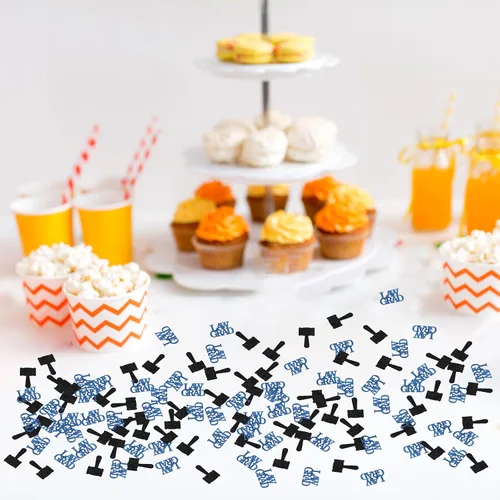Vista 4 de Decoración de mesa de graduación de abogado, confeti de graduación de abogado, confeti disperso de felicitaciones, decoración de mesa de graduación