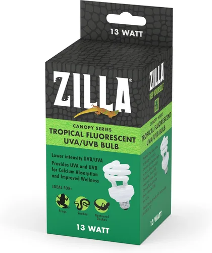 Vista 8 de Zilla Canopy Series - Bombillas fluorescentes UVB/UVA Desert 20 W, 3.875 Bombilla UVB de reptil para uso de baja intensidad, se adapta a estándar
