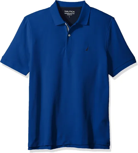 Vista 3 de Nautica playera polo clásica de mangas cortas, color sólido, para hombre