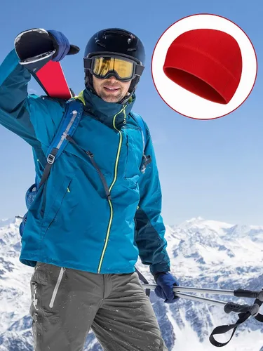 Vista 6 de 4 gorras de calavera para hombre, gorro de forro polar suave, grueso, resistente al viento, para exteriores, para mujer