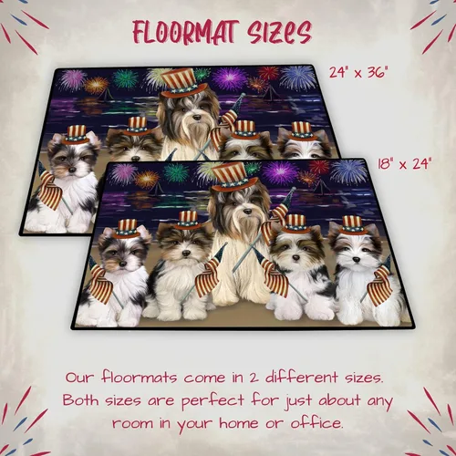 Vista 6 de Doggie of the Day Biewer Dogs Floor Mat - 4th of July Independence Day - Best Dog Doormat - Protector Decor - Unique Portrait Art - Premium Quality