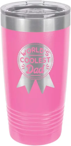 Vista 11 de WORLDS COOLEST DAD RIBBON BLACK Vaso de bebida de 20 oz con pajita Taza de viaje grabada con láser Comparar con Yeti Rambler Idea de regalo