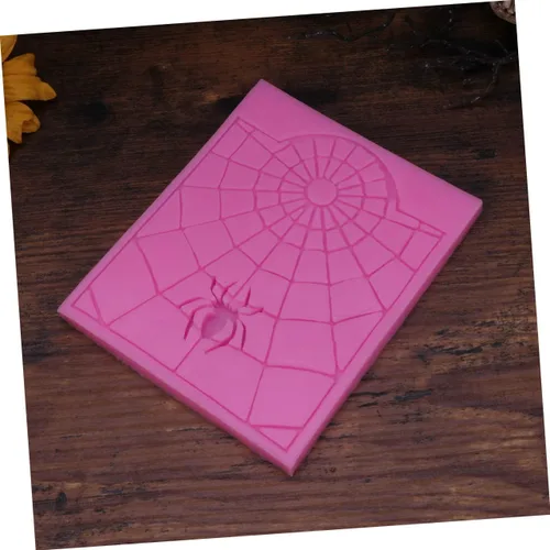 Vista 2 de Amosfun Moldes de resina para decoración de Halloween, plantillas de animales, molde de tela de araña, molde de tela de araña, pastel de azúcar