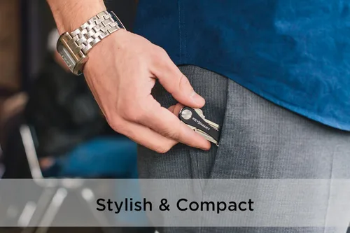 Vista 4 de KeySmart Classic - Llavero compacto con soporte y organizador (2 – 14 llaves)