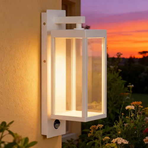 Vista 6 de Lámpara de pared LED con sensor de movimiento para exteriores, resistente al agua, lámpara exterior de aluminio para porche, patio, entrada, puerta