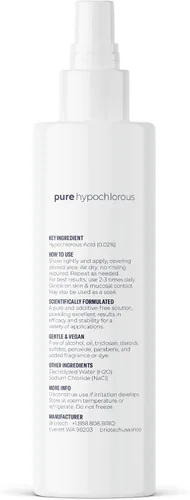 Vista 9 de BRIOTECH Aerosol de ácido hipocloroso puro y limpiador, solución tópica HOCl premium original, limpiador multiusos, aprobado para familias y apto