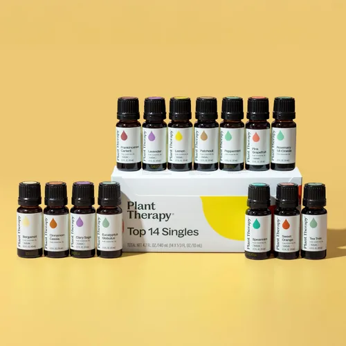 Vista 6 de Juego de 14 aceites esenciales de primera calidad. Incluye: aceites 100 % puros de grado terapéutico de Bergamota, salvia esclarea, canela