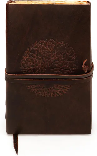 Vista 33 de Diario de cuero para mujeres y hombres, 200 páginas, 5 x 7 pulgadas, regalos para mujeres, diario de viaje, cuaderno de mujer, marcador de 7 chakras