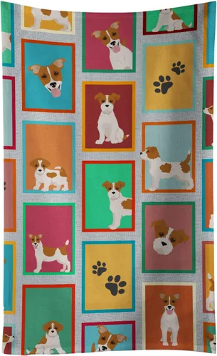 Vista 49 de Caroline's Treasures MLM1160KTWL - Lots of Red Siberian Husky - Toalla de cocina para invitados, toalla de baño decorativa para cara, té, paño