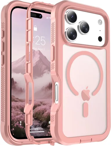 Vista 139 de jaroco - Funda magnética compatible con MagSafe para iPhone 11 de 6.1 pulgadas; protección de grado militar contra caídas, de doble capa