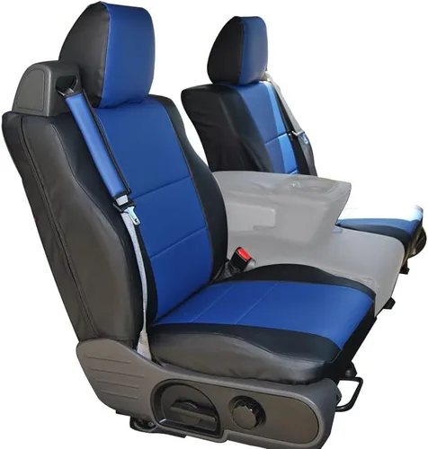 Vista 9 de Iggee Para Ford F-150 2004-2008 Tipo de cinturón de seguridad integrado Cuero artificial Personalizado Ajuste exacto 2 fundas de asiento delantero
