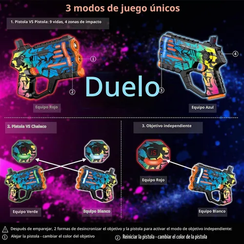 Vista 6 de Juego de pistolas láser de 2-8, 9, 10, 11, 12, 13, 14+ años