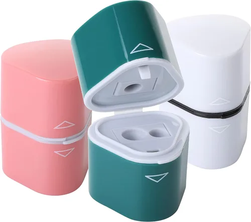 Vista 13 de Mr. Pen - Sacapuntas para lápices de colores, paquete de 3, 3 agujeros, manual de sacapuntas Sacapuntas de mano, caja de basura grande, compatible