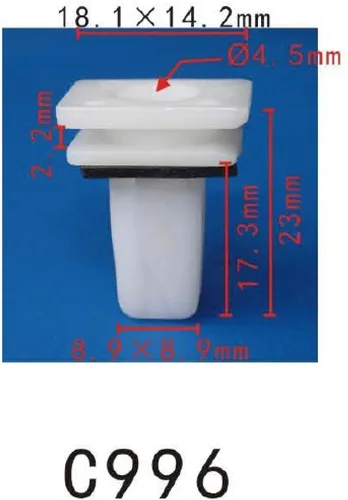 Vista 48 de Autobahn88 - Clip de remache tipo push-in para parachoques, compatible con Renault (OEM: 054000001R) (Paquete de 20)