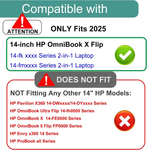 Vista 2 de KEANBOLL Paquete de 3 protectores de pantalla táctil 2 en 1 diseñados para HP OmniBook X Flip x360 de 14 pulgadas 2 en 1 (14 fk/fm0000)
